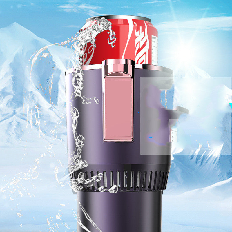 Digital rendering of smart car cooler with Coca-Cola and icy background