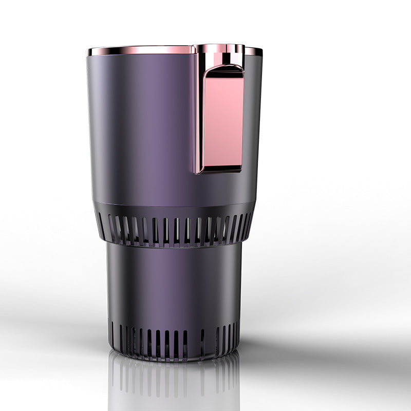 Purple car cup warmer and cooler with smart temperature control